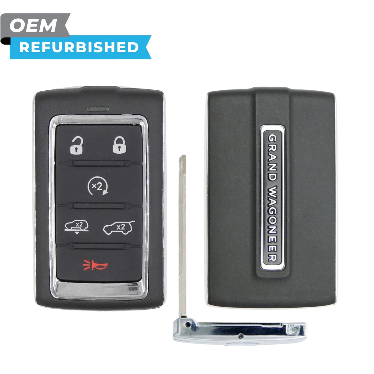 Jeep Refurbished OEM 2021-2022 Grand Wagoneer Smart Key 6B Remote LIFT FCCID: M3NWXF0B1 PN 68516738AA - Royal Key Supply