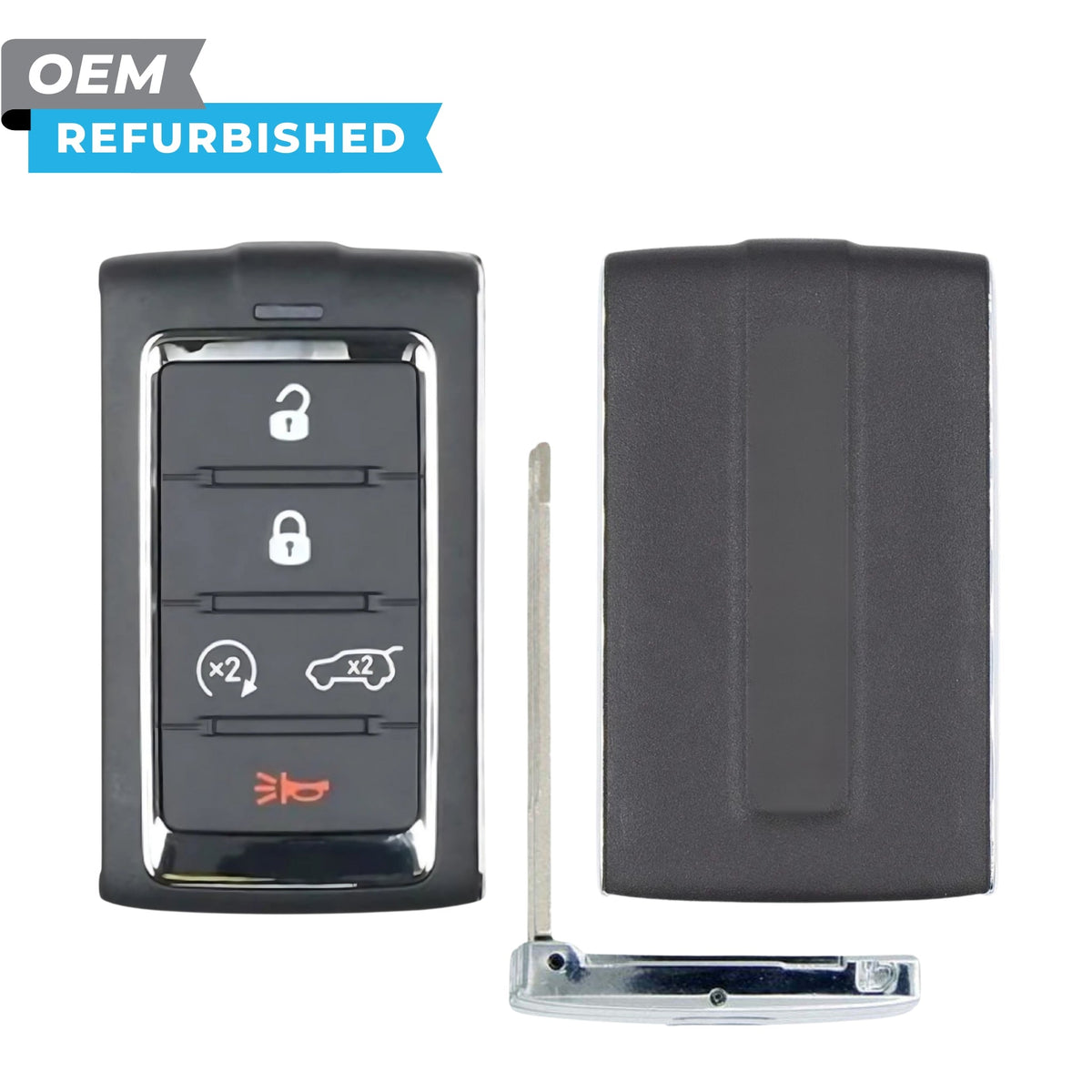 Jeep Refurbished OEM 2021-2023 Grand Cherokee Smart Key 5B Hatch/Remote Start FCCID: M3NWXF0B1 PN 68377534AB - Royal Key Supply