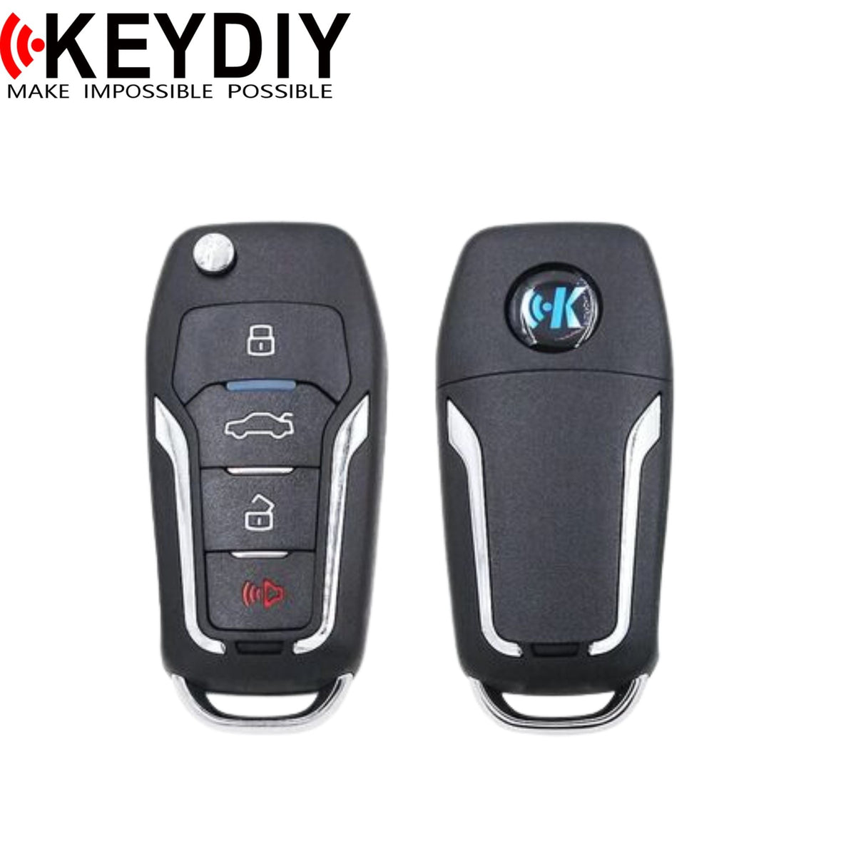 KEYDIY - Ford Style Flip Key 4 - Button Blank (B12 - 4) - Royal Key Supply