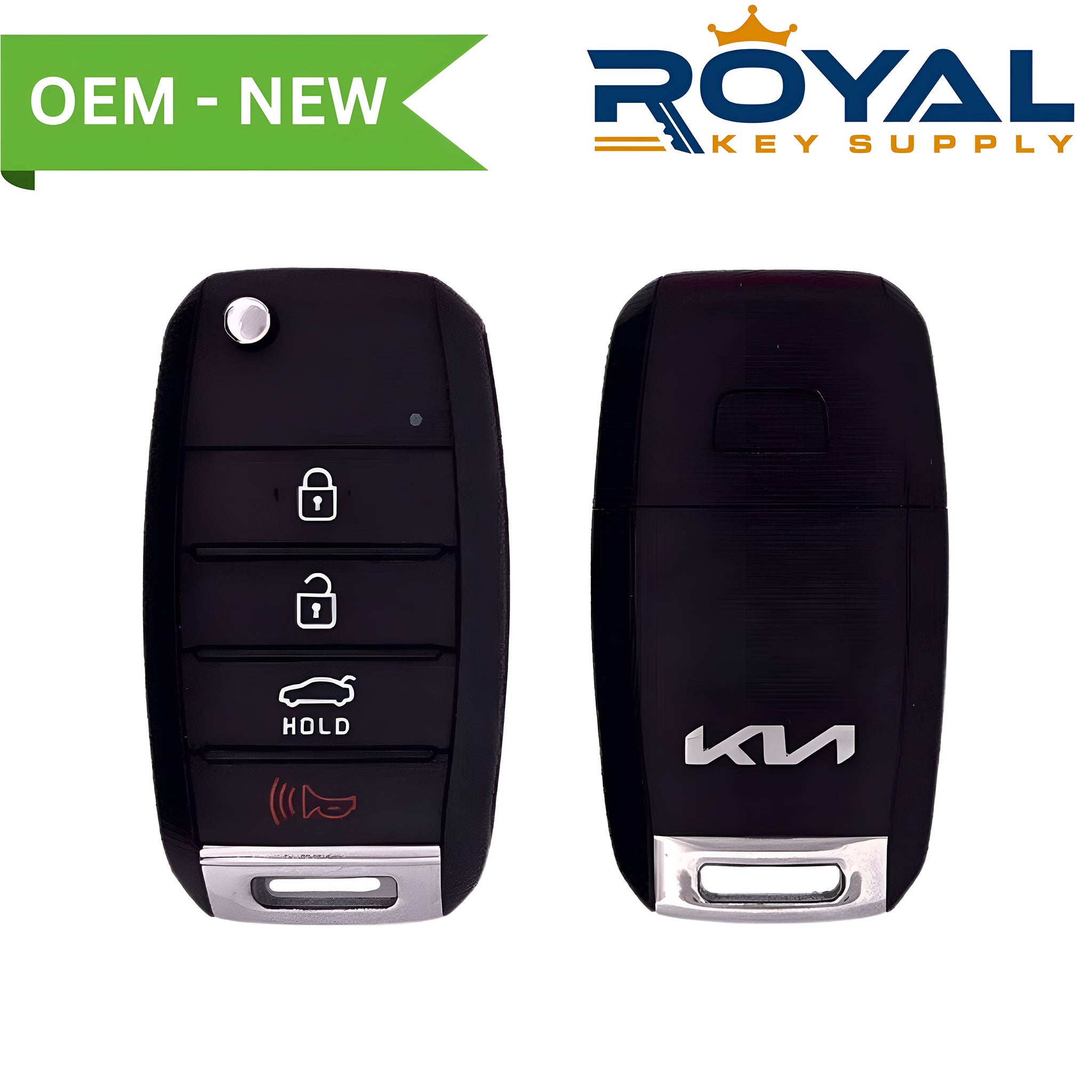 Kia New OEM 2020 - 2023 Rio Remote Flip Key 4B Trunk FCCID: NYOSYEC4TX1611 (SC - 4BT) PN# 95430 - H9850 - Royal Key Supply