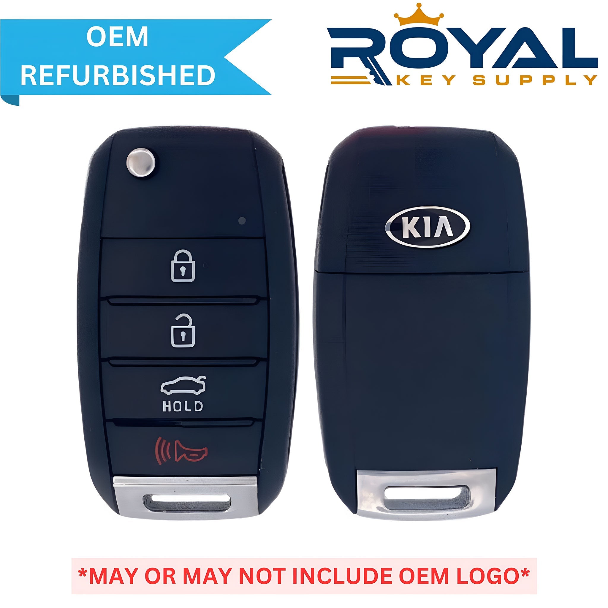 Kia Refurbished 2014 - 2017 Rio Remote Flip Key 4B Trunk FCCID: TQ8 - RKE - 3F05 PN# 95430 - 1W023 - Royal Key Supply