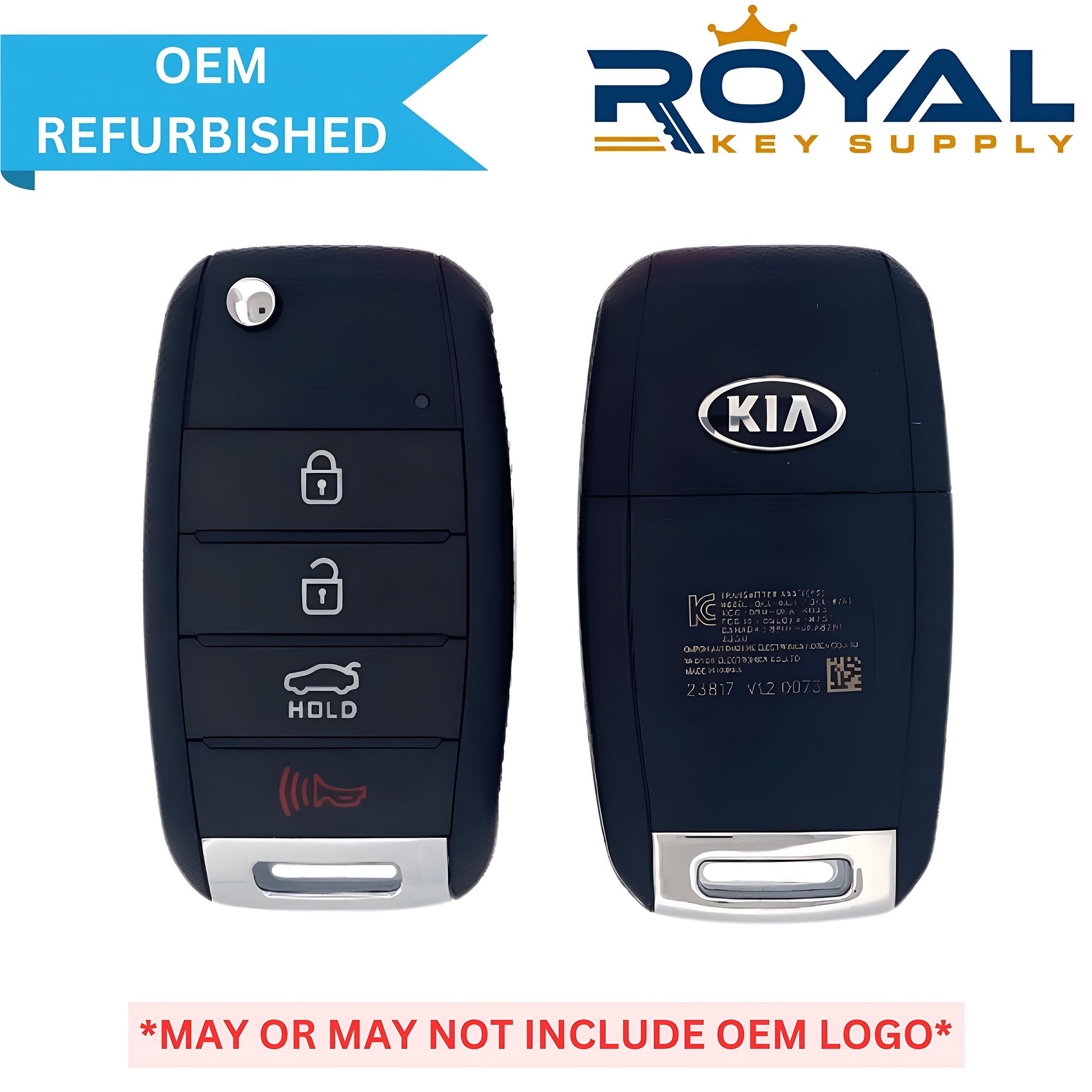 Kia Refurbished 2017 - 2018 Forte Remote Flip Key 4B Trunk FCCID: OSLOKA - 875T PN# 95430 - A7200 - Royal Key Supply