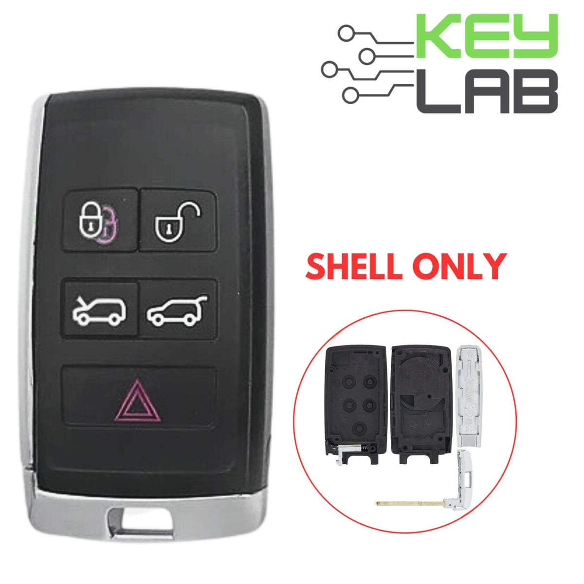 Land Rover 2018 - 2020 Smart Key SHELL for KOBJXF18A - Royal Key Supply