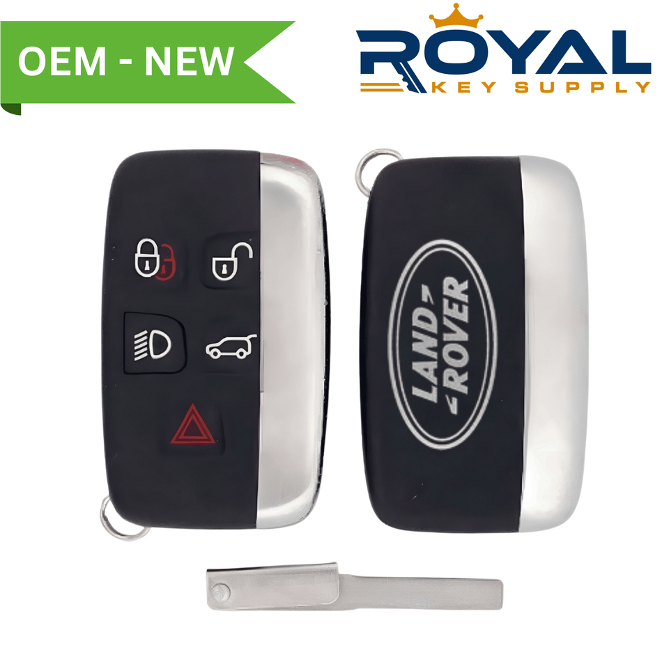 Land Rover New OEM 2012 - 2018 LR2, LR4 Smart Key 5B Lights/Hatch FCCID: KOBJTF10A PN# 5E0U30147, CH22 - 15K601 - AB - Royal Key Supply