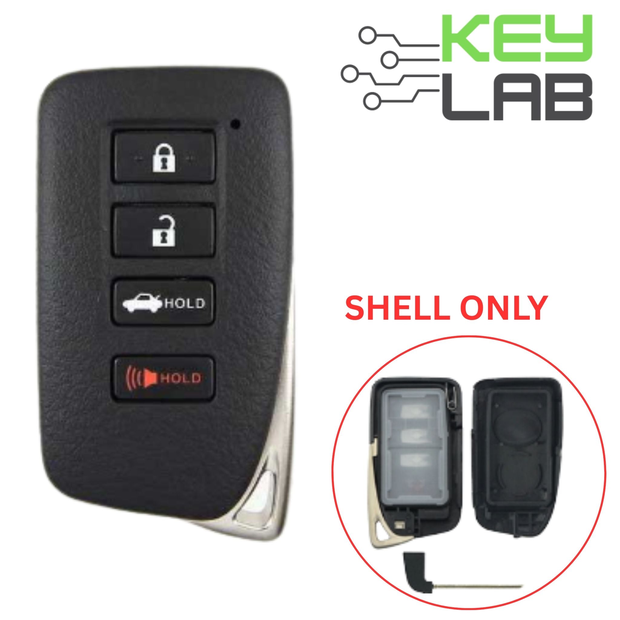 Lexus 2013 - 2020 Smart Key SHELL 4B for HYQ14FBB/HYQ14FBA - Royal Key Supply