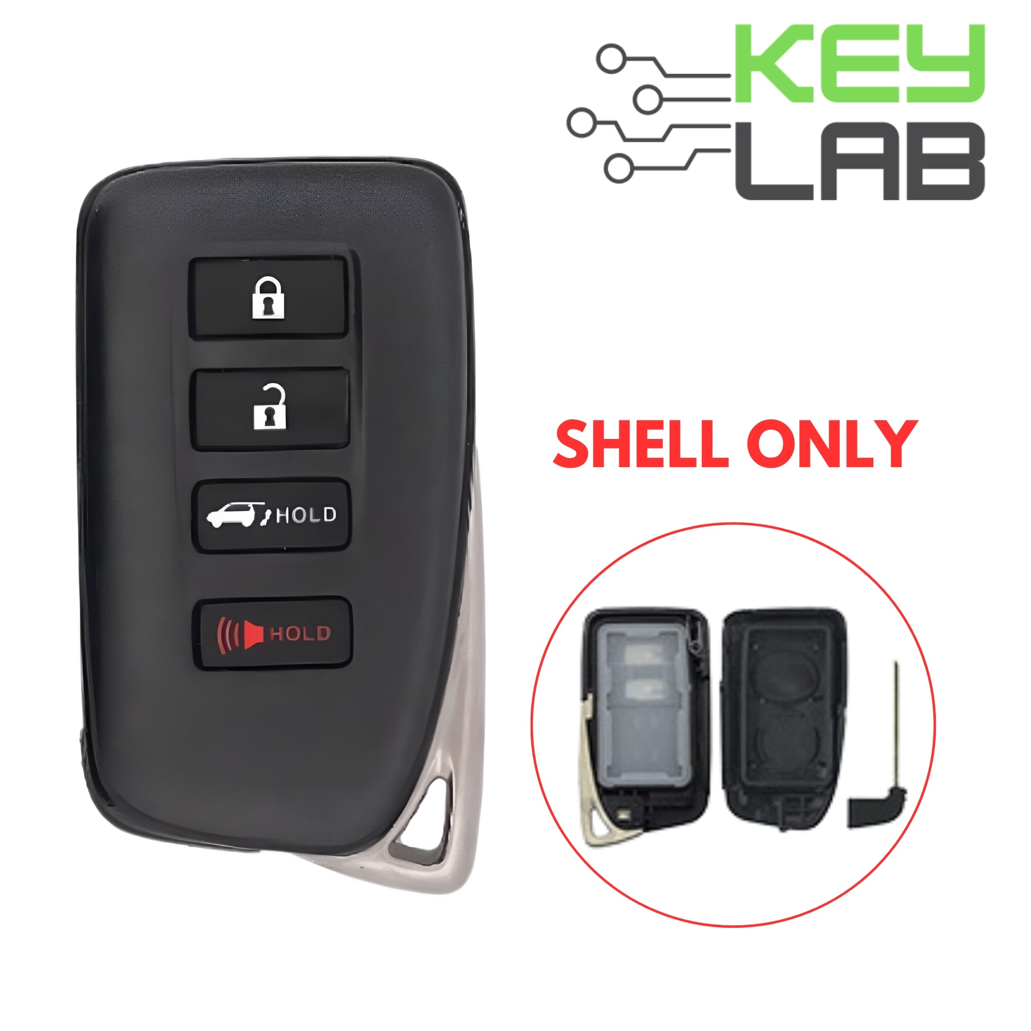 Lexus 2016 - 2020 Smart Key SHELL for HYQ14FBB/HYQ14FBA - Royal Key Supply