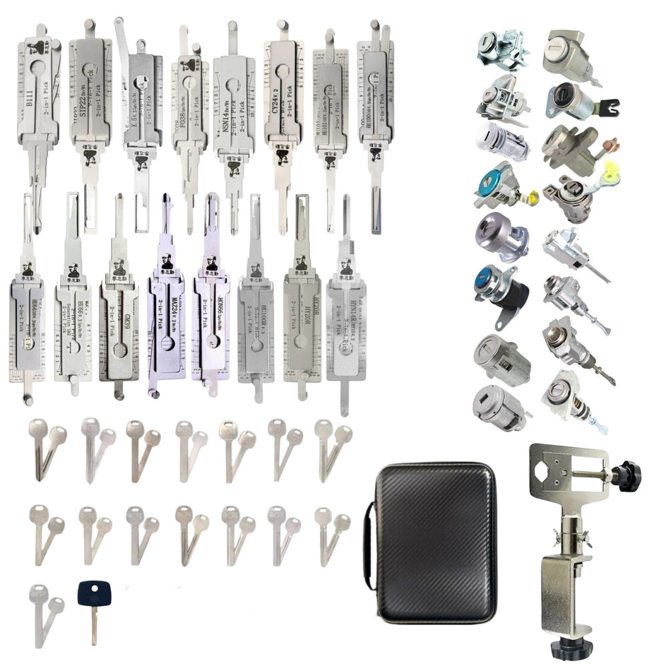 Locksmith Starter Kit - Lishi Practice Set With Locks & Test Keys (Set of 16) - Royal Key Supply