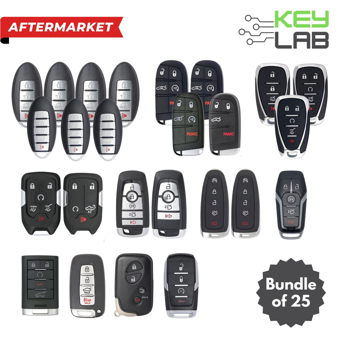 Locksmith Starter Kit - Smart Key Pack (Bundle of 25) - Royal Key Supply
