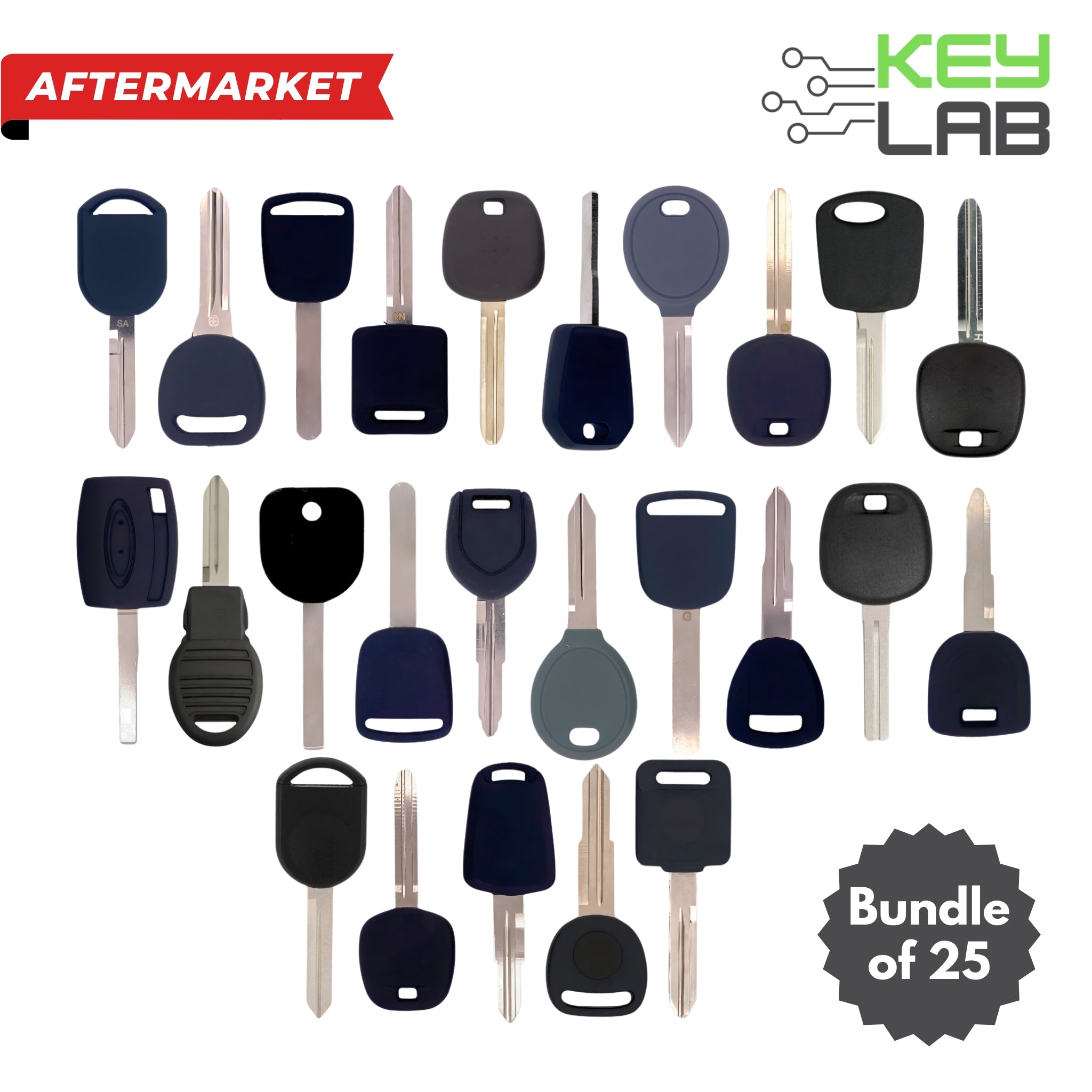 Locksmith Starter Kit - Transponder Keys (Bundle of 25) - Royal Key Supply