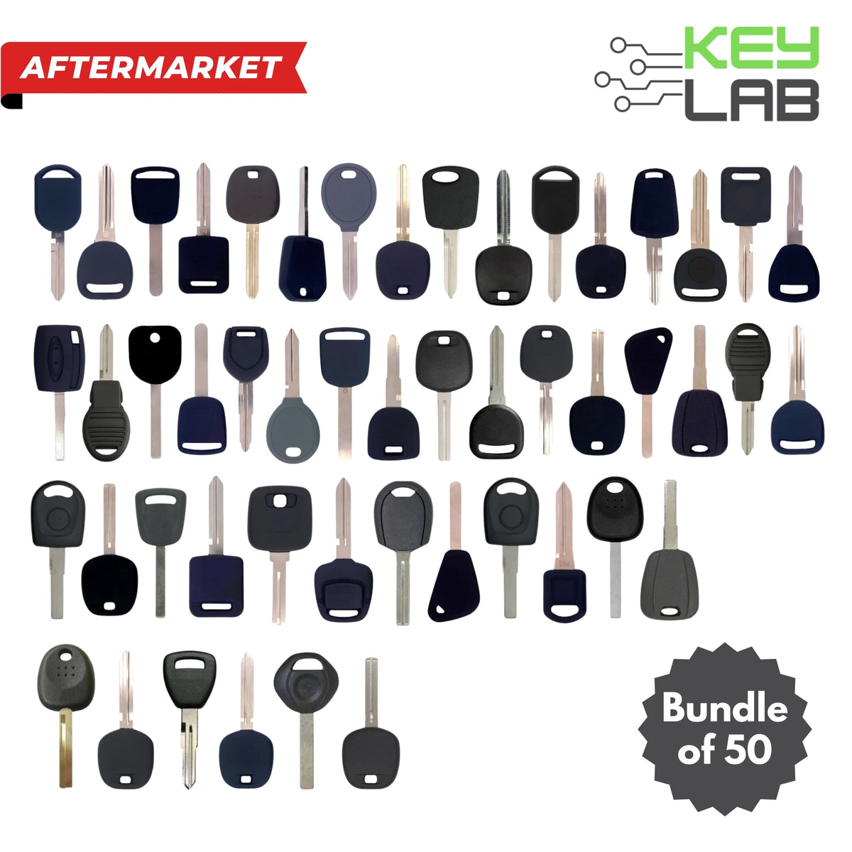 Locksmith Starter Kit - Transponder Keys (Bundle of 50) - Royal Key Supply