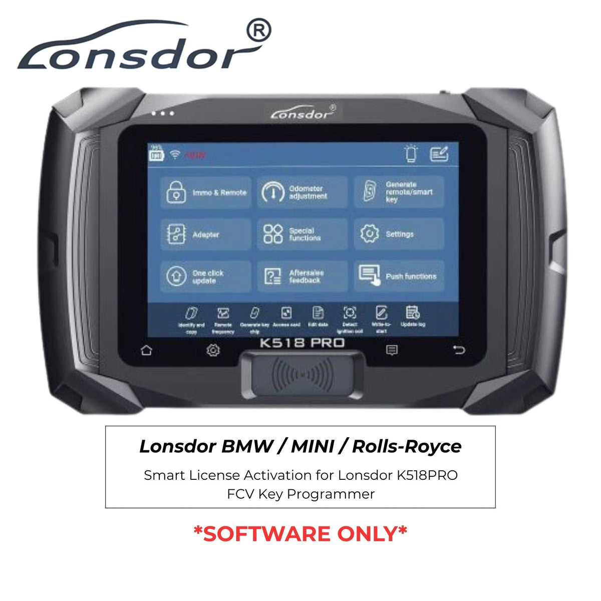 Lonsdor BMW/MINI/Rolls - Royce Smart Key Programming License Activation for K518 Pro FCV - Royal Key Supply