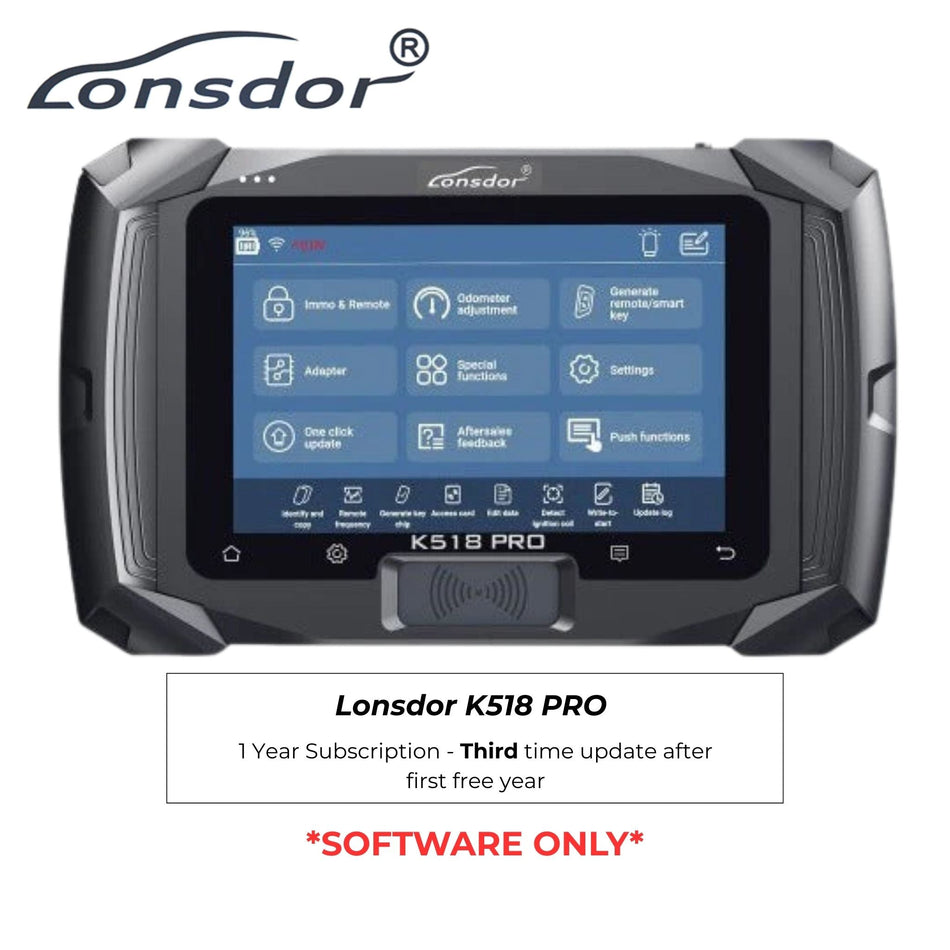 Lonsdor K518 PRO – Third - Year Update Subscription (12 - Month Renewal, Device Sold Separately) - Royal Key Supply