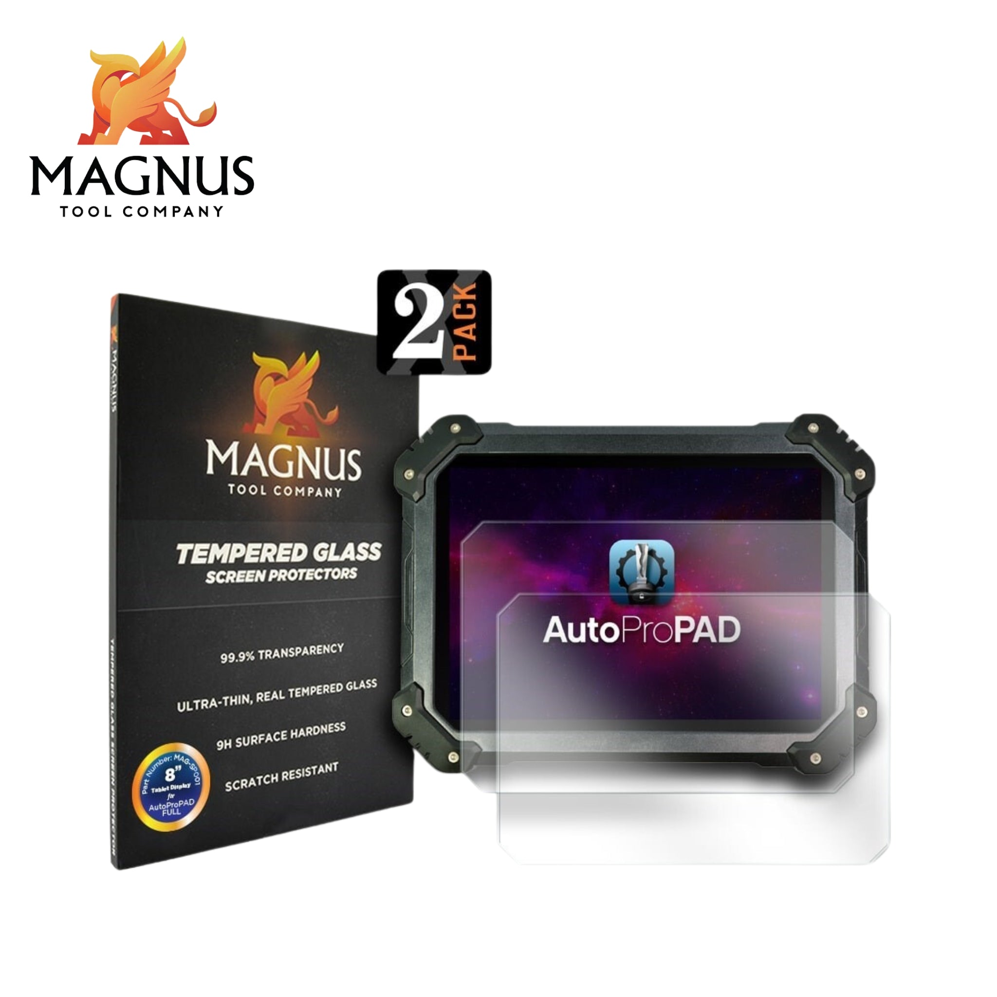 Magnus - 8in" Screen Protector For AutoProPAD Full (2 Pack) - Royal Key Supply