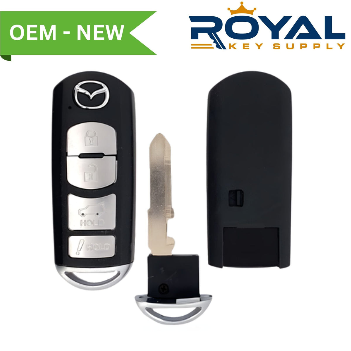 Mazda New OEM 2010 - 2015 CX - 7, CX - 9 Smart Key Remote 4B Hatch FCCID: WAZX1T768SKE11A04 PN# TEY1 - 67 - 5RY - Royal Key Supply