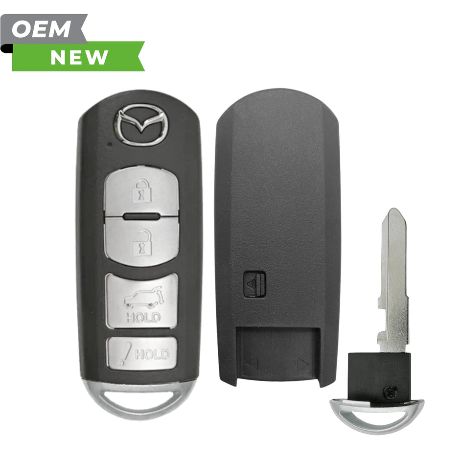 Mazda New OEM 2010 - 2015 CX - 7, CX - 9 Smart Key Remote 4B Hatch FCCID: WAZX1T768SKE11A04 PN TEY1 - 67 - 5RY - Royal Key Supply