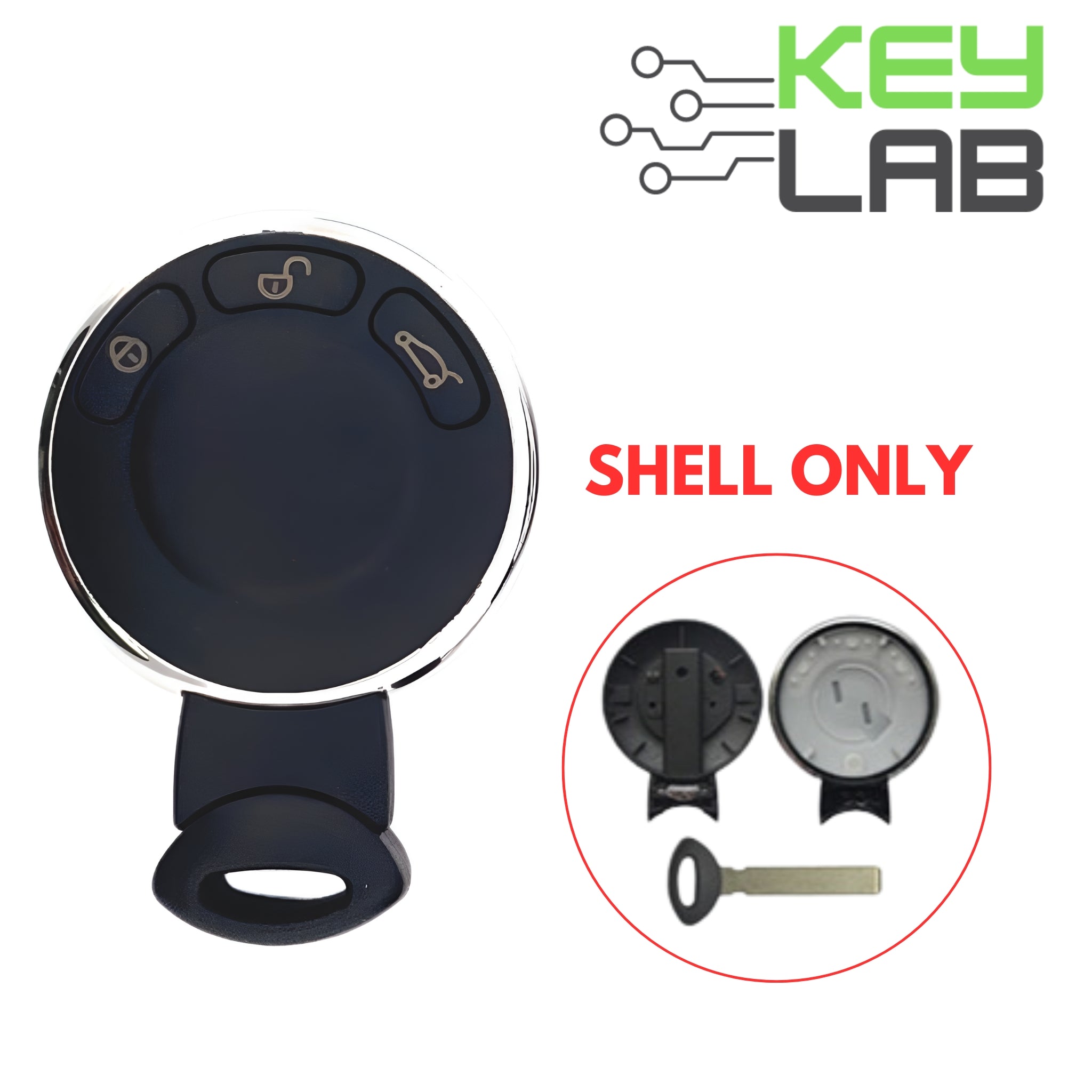 Mini Cooper 2006-2014 Smart Key SHELL for KR55WK49333 – Royal Key Supply