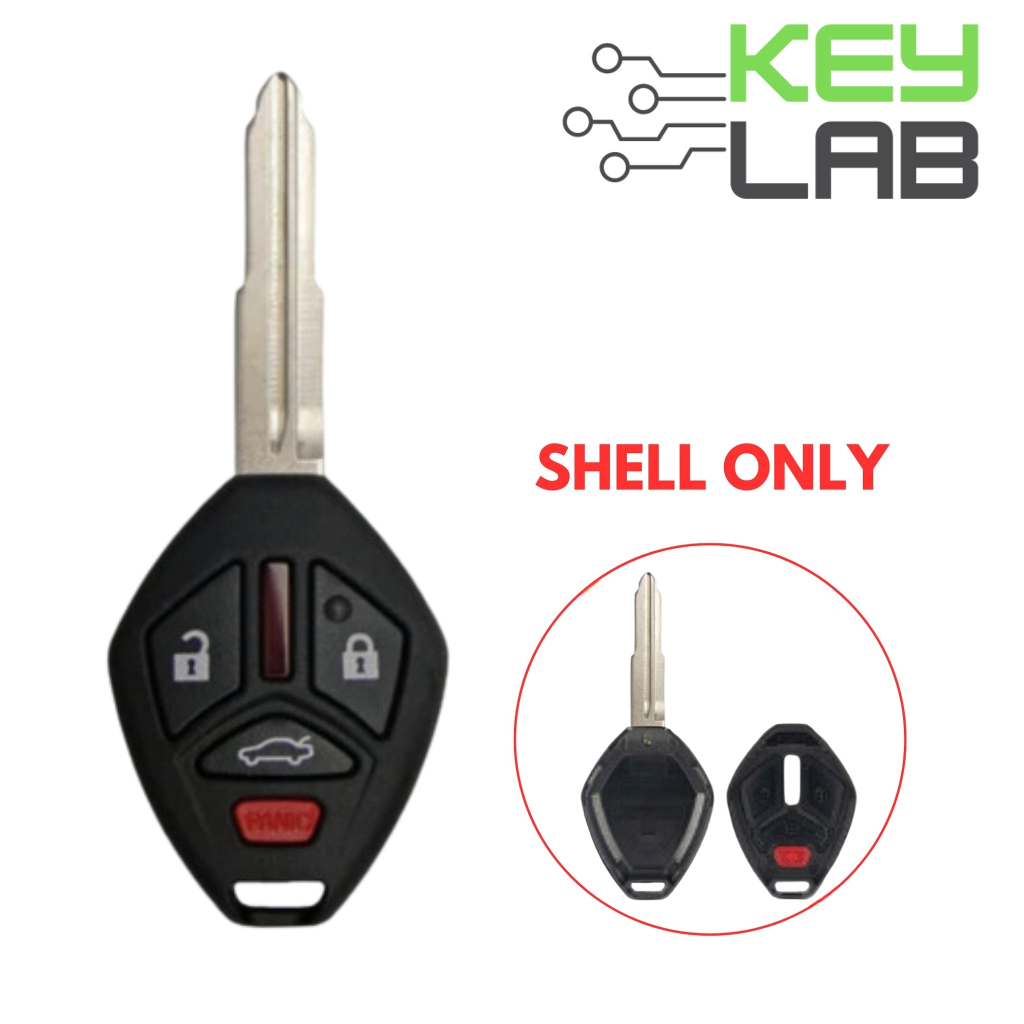 Mitsubishi 2007 - 2012 Remote Head Key 4B SHELL for FCC OUCG8D - 620M - A - Royal Key Supply