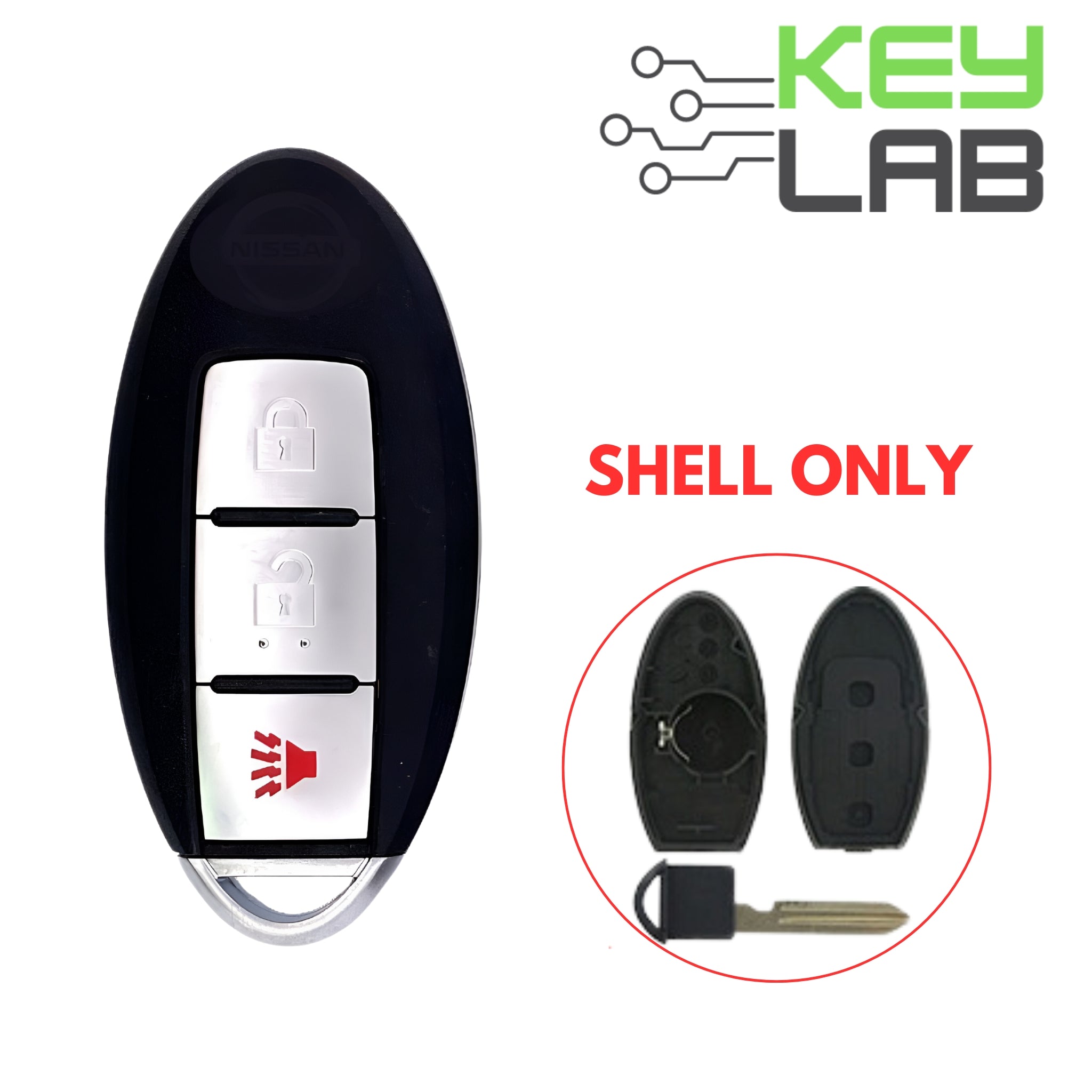 Nissan 2007 - 2015 Smart Key SHELL for KR55WK49622 KR55WK48903 - Royal Key Supply