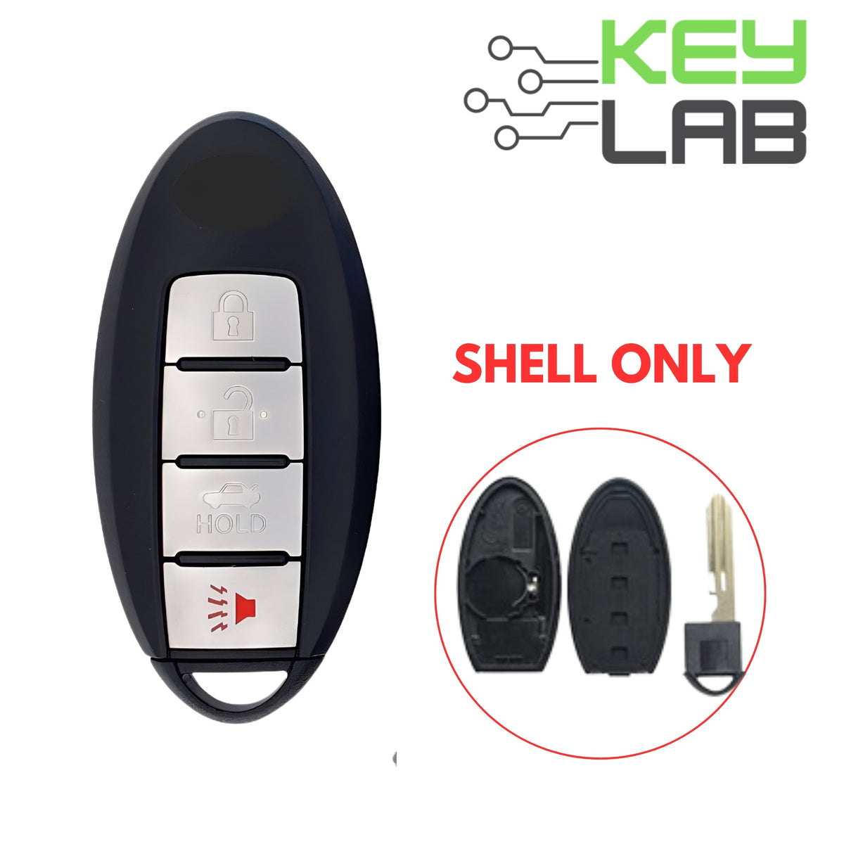 Nissan 2013 - 2019 Smart Key SHELL for KR5S180144014 - Royal Key Supply