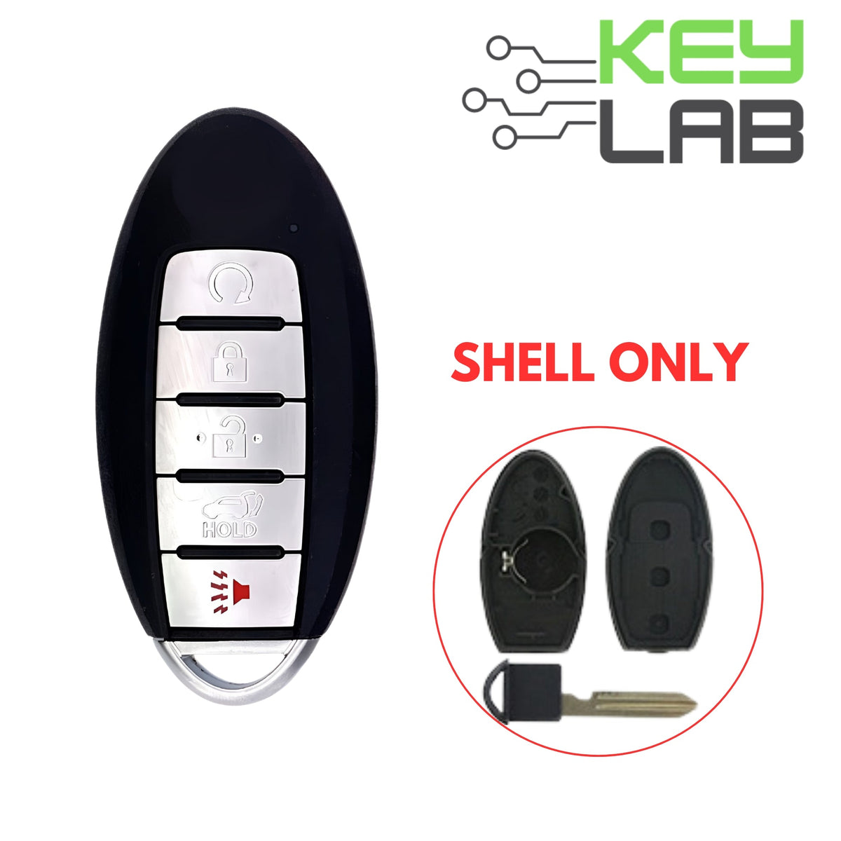 Nissan 2015 - 2018 Smart Key SHELL for KR5S180144014 - Royal Key Supply