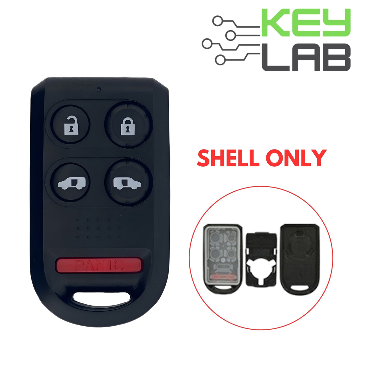 Odyssey 2005 - 2010 Keyless Entry Remote 4B SHELL for OUCG8D - 399H - A - Royal Key Supply