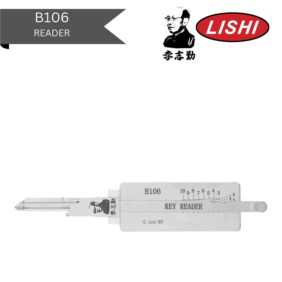 Original Lishi - GM B106/GM37 Non - Warded - Reader & Decoder - AG - Royal Key Supply