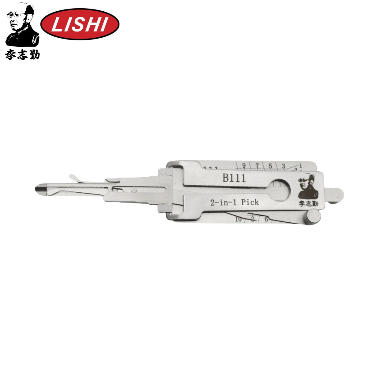 Original Lishi - GM B111 Z - Keyway Warded (Dr/Bt) - 2 - In - 1 Pick/Decoder - AG - Royal Key Supply