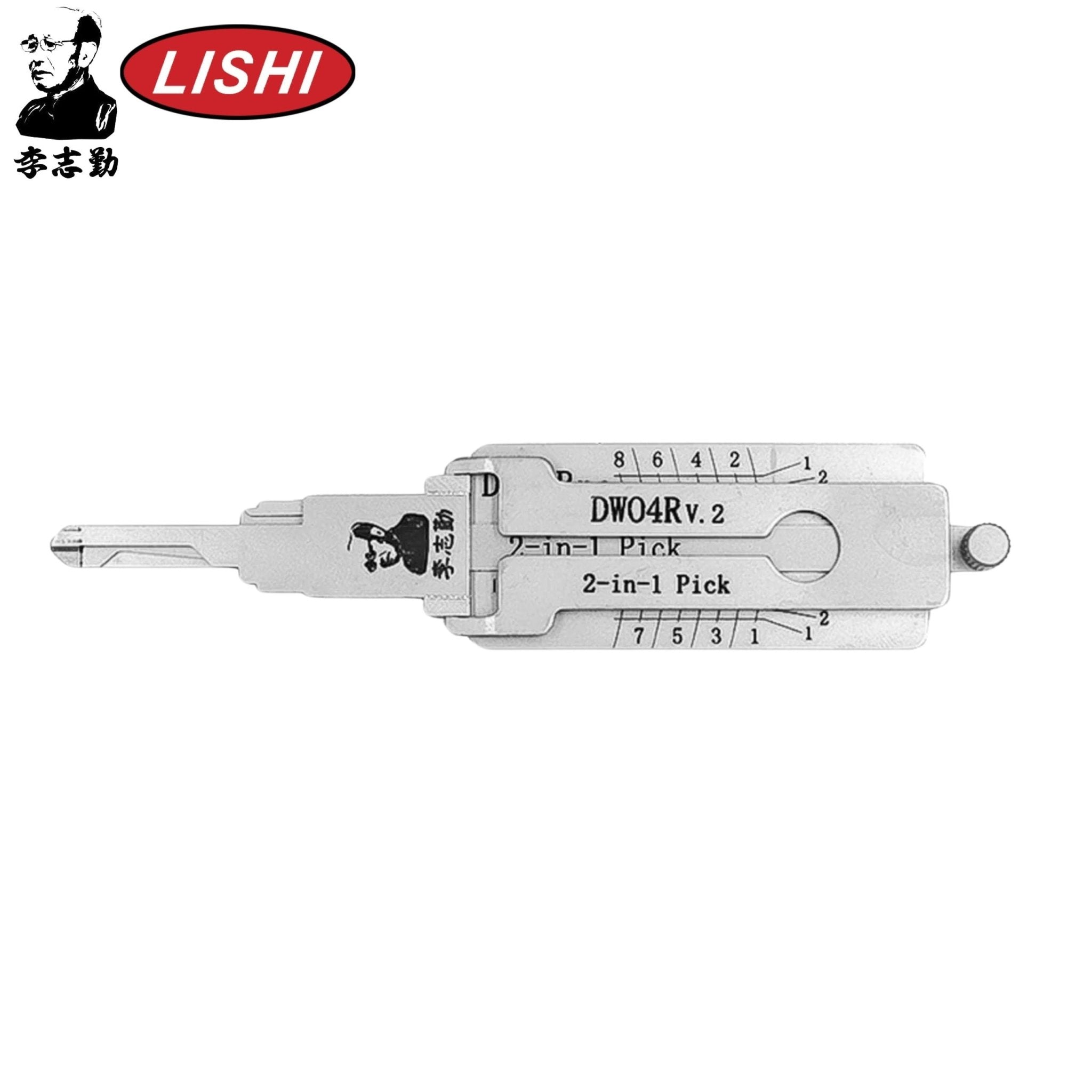 Original Lishi - GM DW04R (V.2) - 2 - In - 1 Pick/Decoder - AG - Royal Key Supply