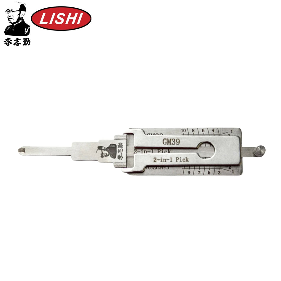 Original Lishi - GM GM39/B102 (Dr/Bt) 10 - Cut - 2 - In - 1 Pick/Decoder - AG - Royal Key Supply