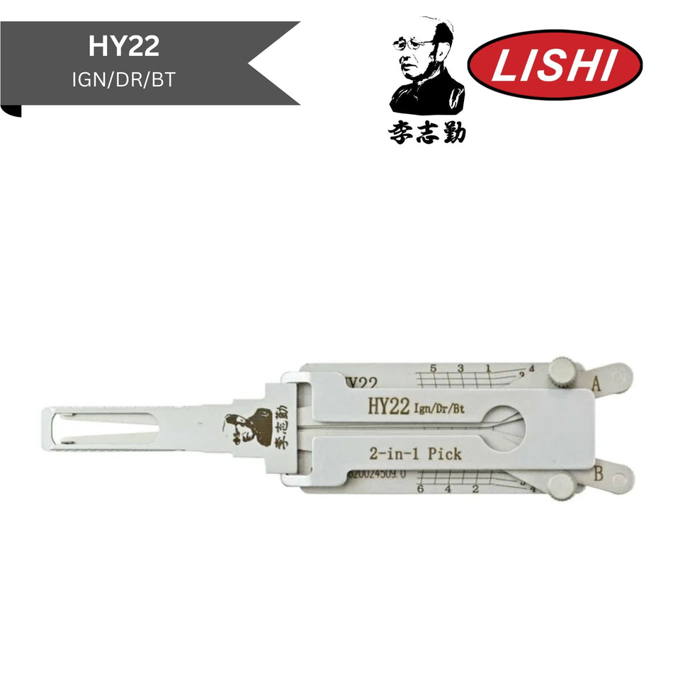 Original Lishi - Hyundai HY22 - 2 - In - 1 Pick/Decoder (Quad Lifter) - AG - Royal Key Supply