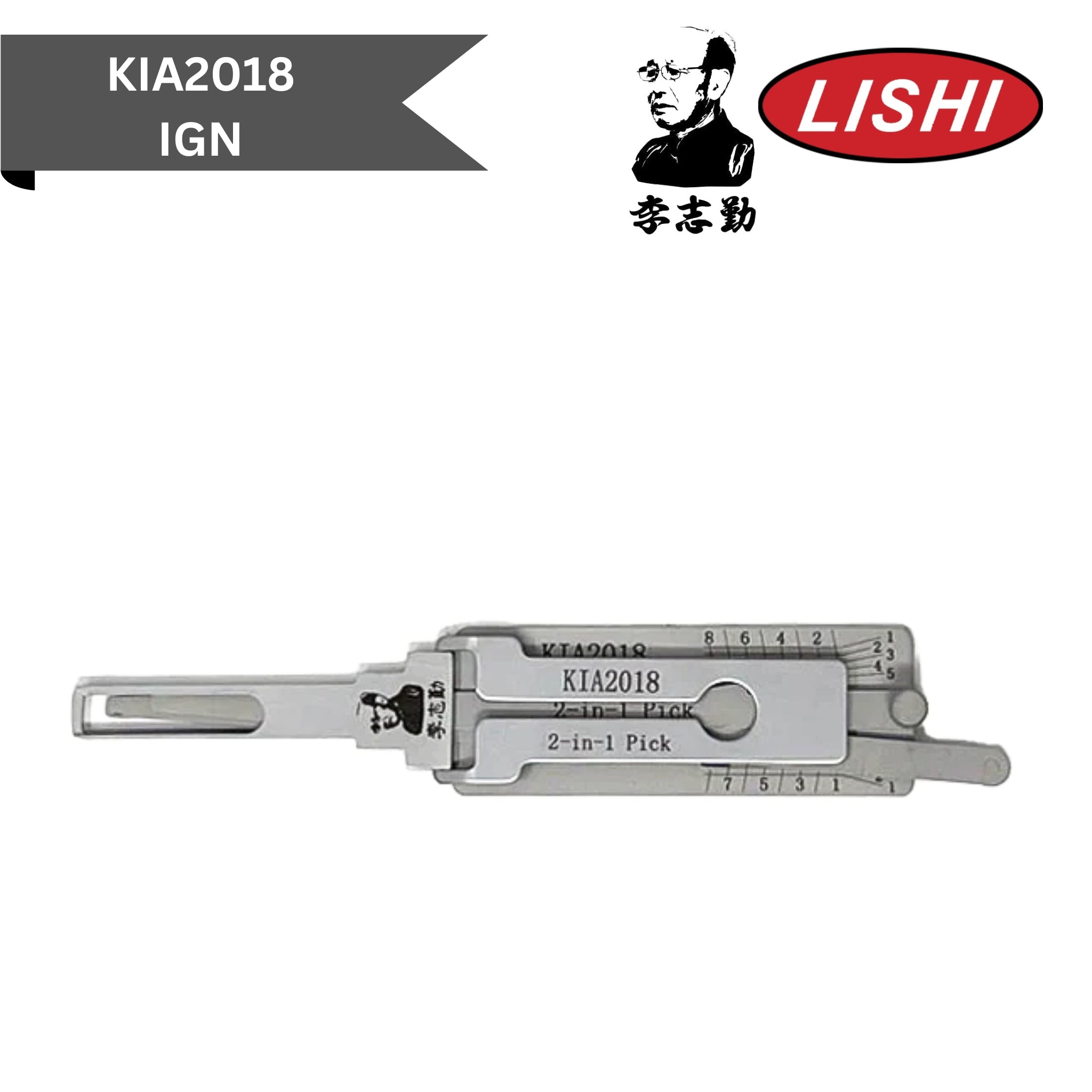 Original Lishi - Kia KIA2018 (Dr/Bt) - 2 - In - 1 Pick/Decoder - AG - Royal Key Supply