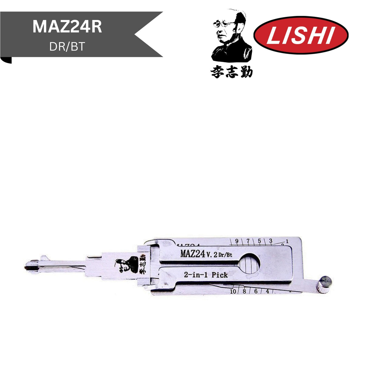 Original Lishi - Mazda MAZ24R (V.2) - 2 - In - 1 Pick/Decoder - AG - Royal Key Supply