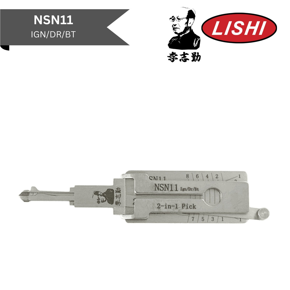 Original Lishi - Nissan NSN11 - 2 - In - 1 Pick/Decoder - Royal Key Supply