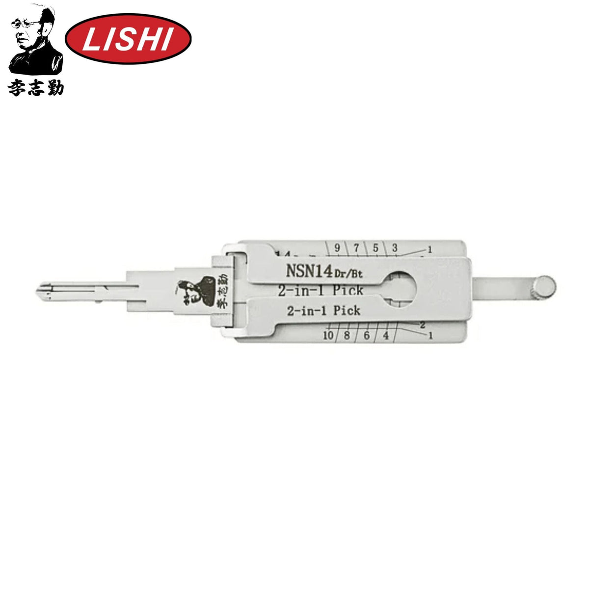 Original Lishi - Nissan/Infiniti NSN14 (V.2) - 2 - In - 1 Pick/Decoder - Dr/Bt - AG - Royal Key Supply