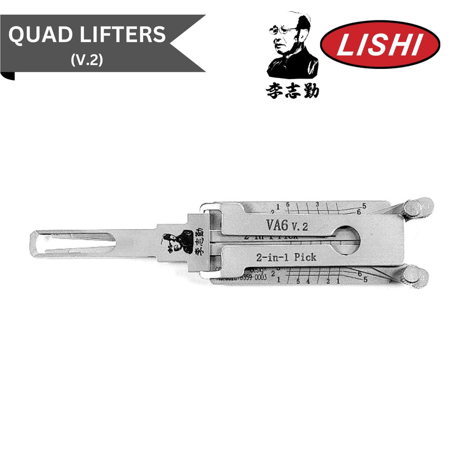 Original Lishi - Smart VA6 - 2 - in - 1 Pick/Decoder AG (Quad Lifters) - Royal Key Supply