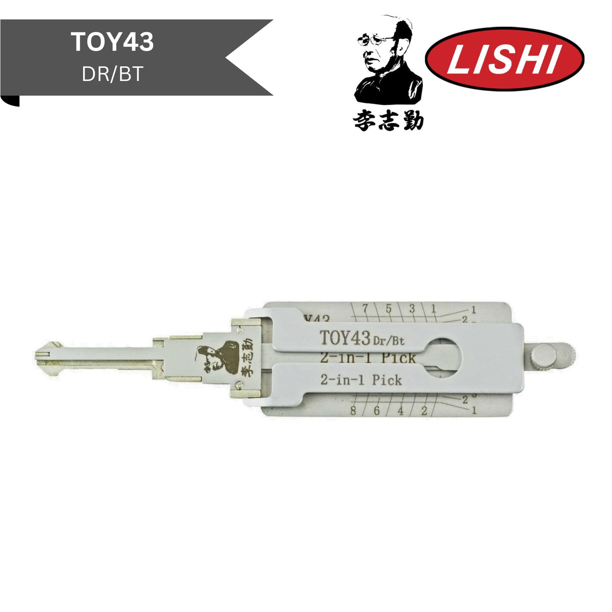 Original Lishi - Toyota TOY43 (Split - Wafer) - 2 - in - 1 Pick/Decoder - AG - Royal Key Supply