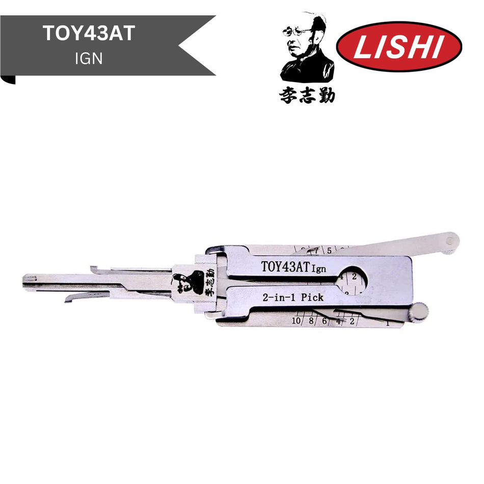 Original Lishi - Toyota TOY43AT (IGN) - 2 - in - 1 Pick/Decoder - AG - Royal Key Supply