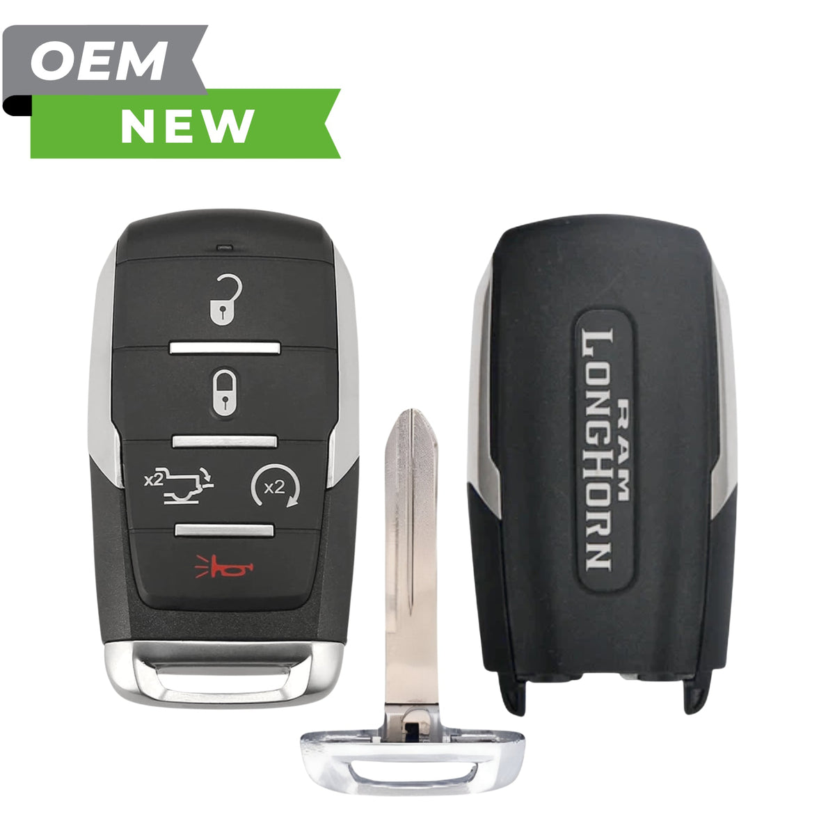 RAM New OEM 2019-2024 1500 Longhorn Smart Key 5B Tailgate/Remote Start FCCID: OHT-4882056 PN# 68584157AA - Royal Key Supply