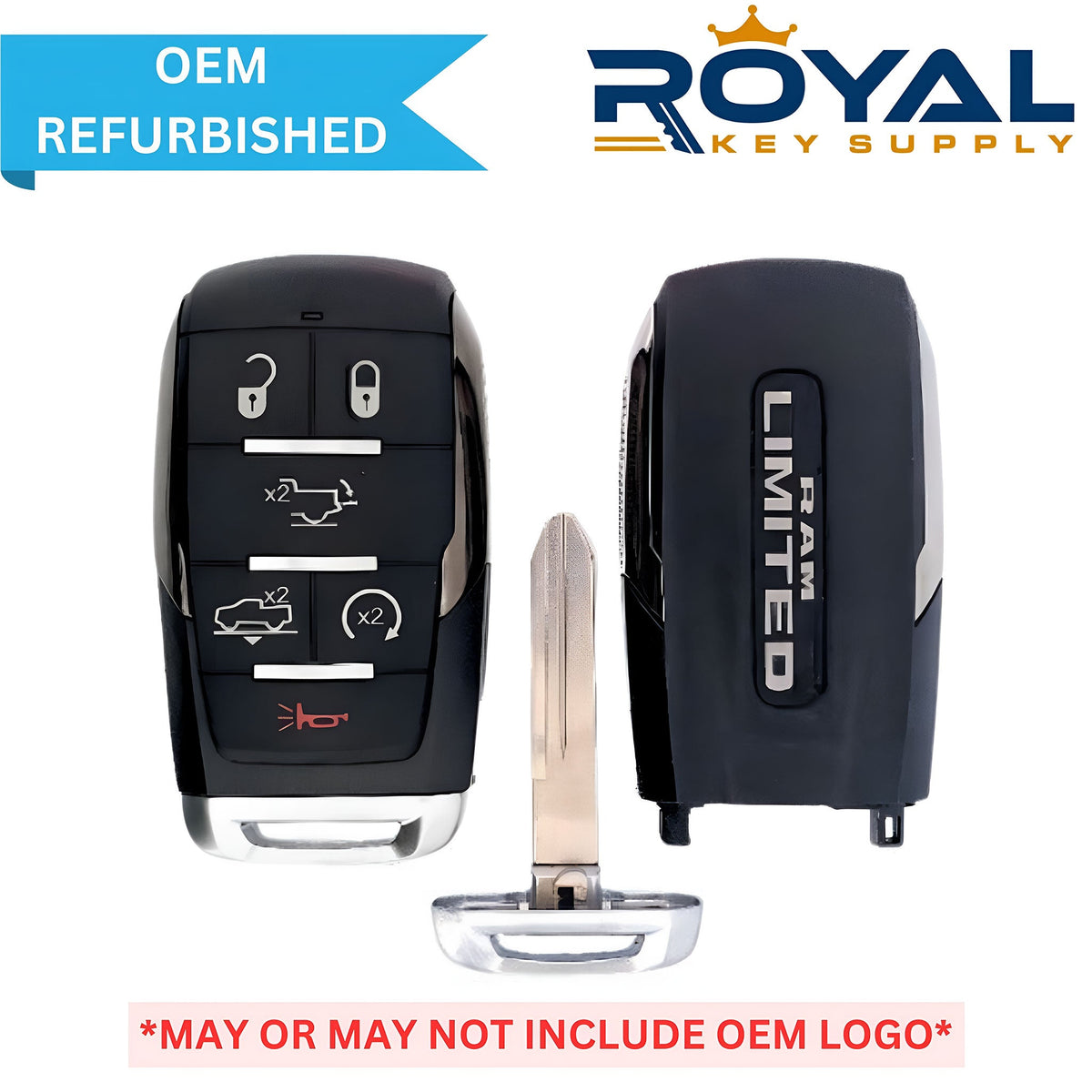 RAM Refurbished 2019 - 2024 1500 Limited Smart Key 6B Air Suspension/Power Liftgate/Remote Start FCCID: OHT - 4882056 PN# 68442917AB - Royal Key Supply