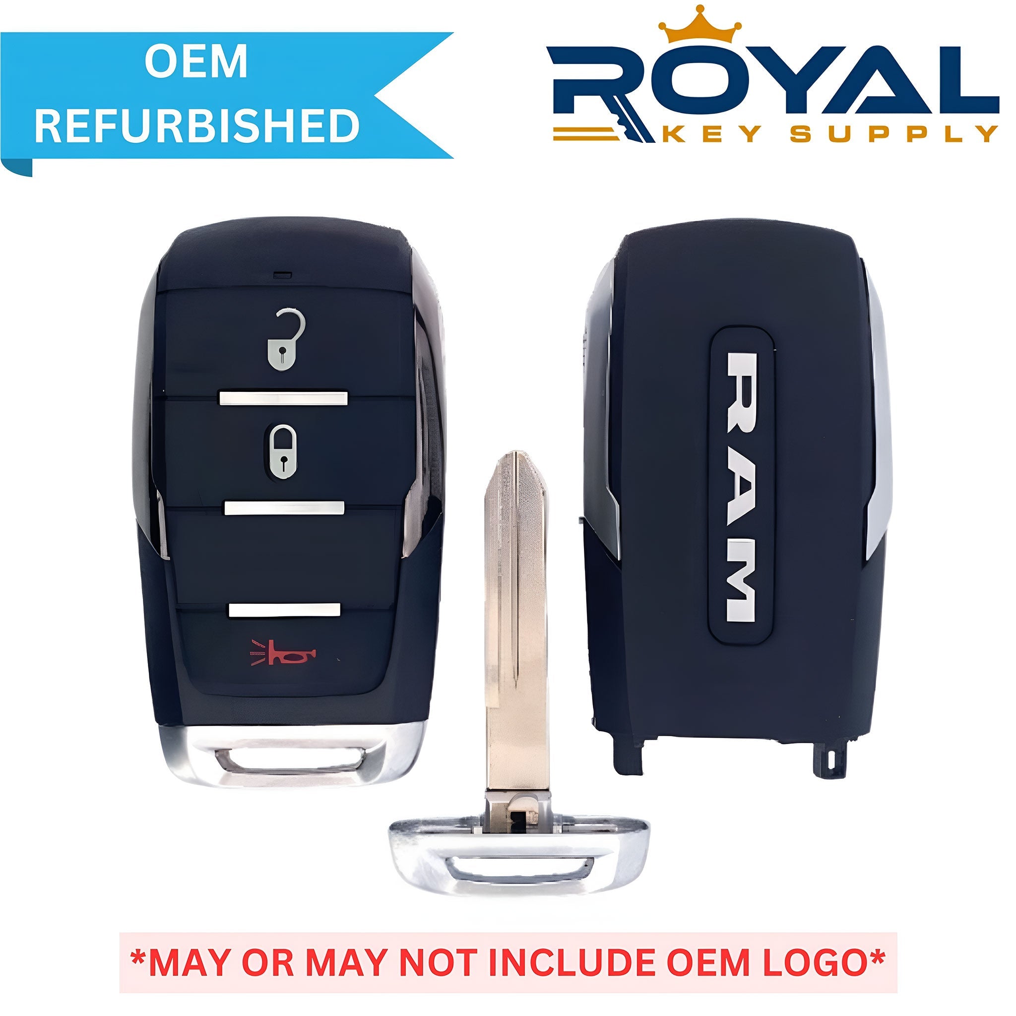 RAM Refurbished 2019 - 2024 1500 Smart Key 3B FCCID: OHT - 4882056 PN# 68291687AD - Royal Key Supply