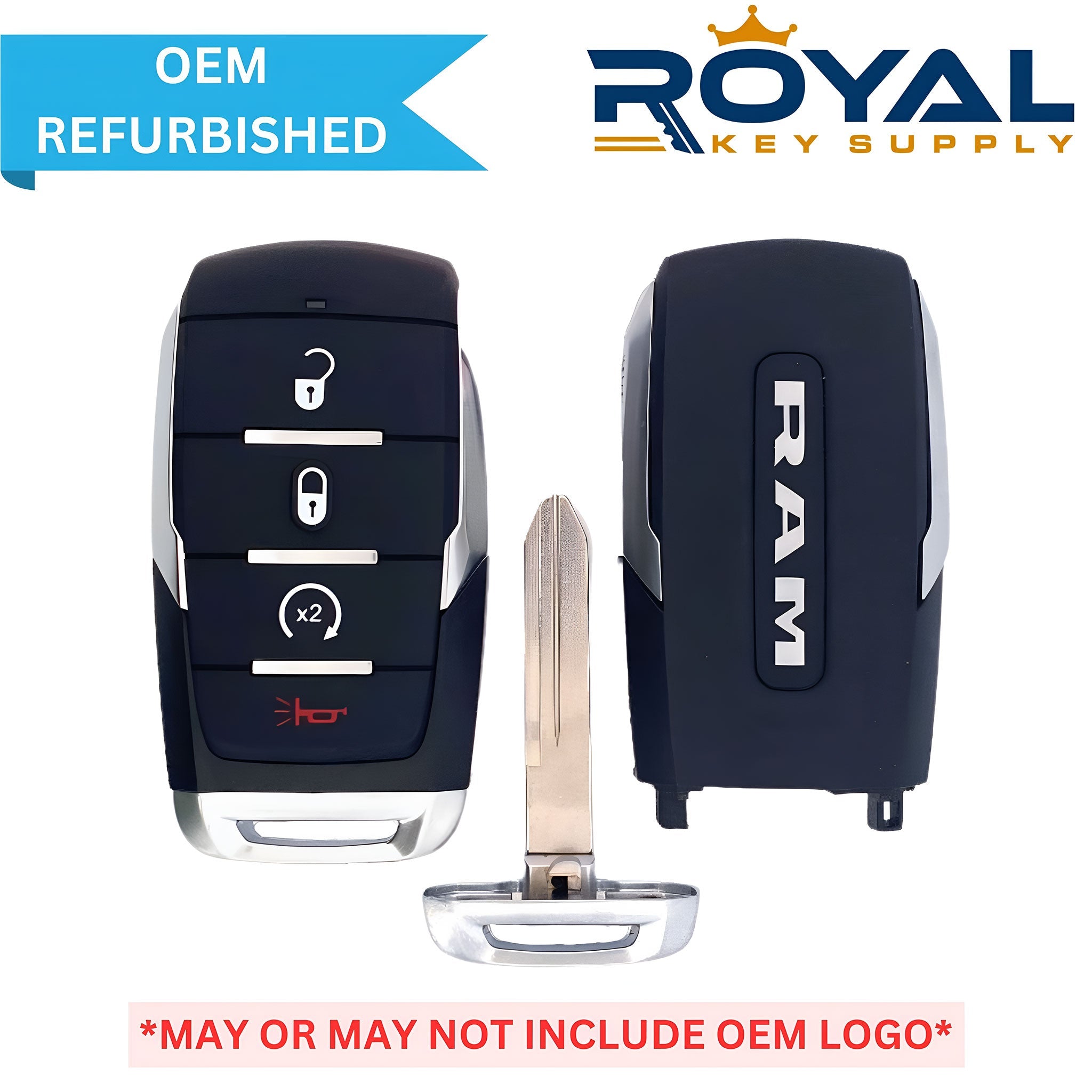 RAM Refurbished 2019 - 2024 1500 Smart Key 4B Remote Start FCCID: OHT - 4882056 PN# 68291689AD - Royal Key Supply