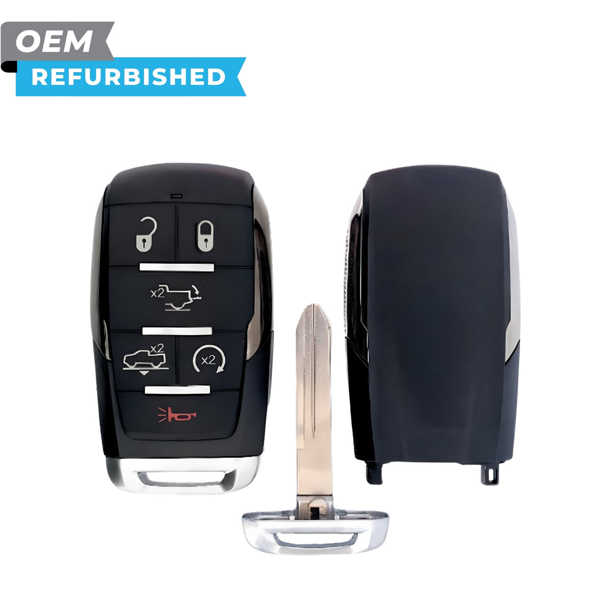 RAM Refurbished 2019-2024 1500 Smart Key 6B Air Suspension/Tailgate/Remote Start FCCID: OHT-4882056 PN 68291692AD - Royal Key Supply