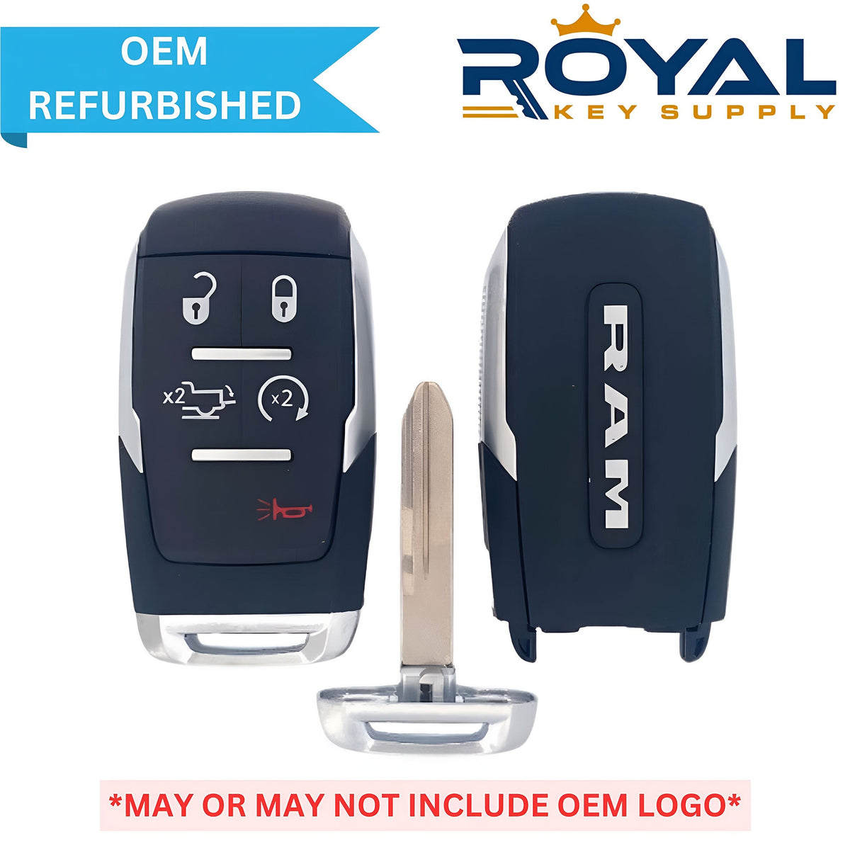 RAM Refurbished 2019 - 2024 2500 - 5500 Smart Key 5B Remote Start/Tailgate FCCID: GQ4 - 76T PN# 68374994AB - Royal Key Supply