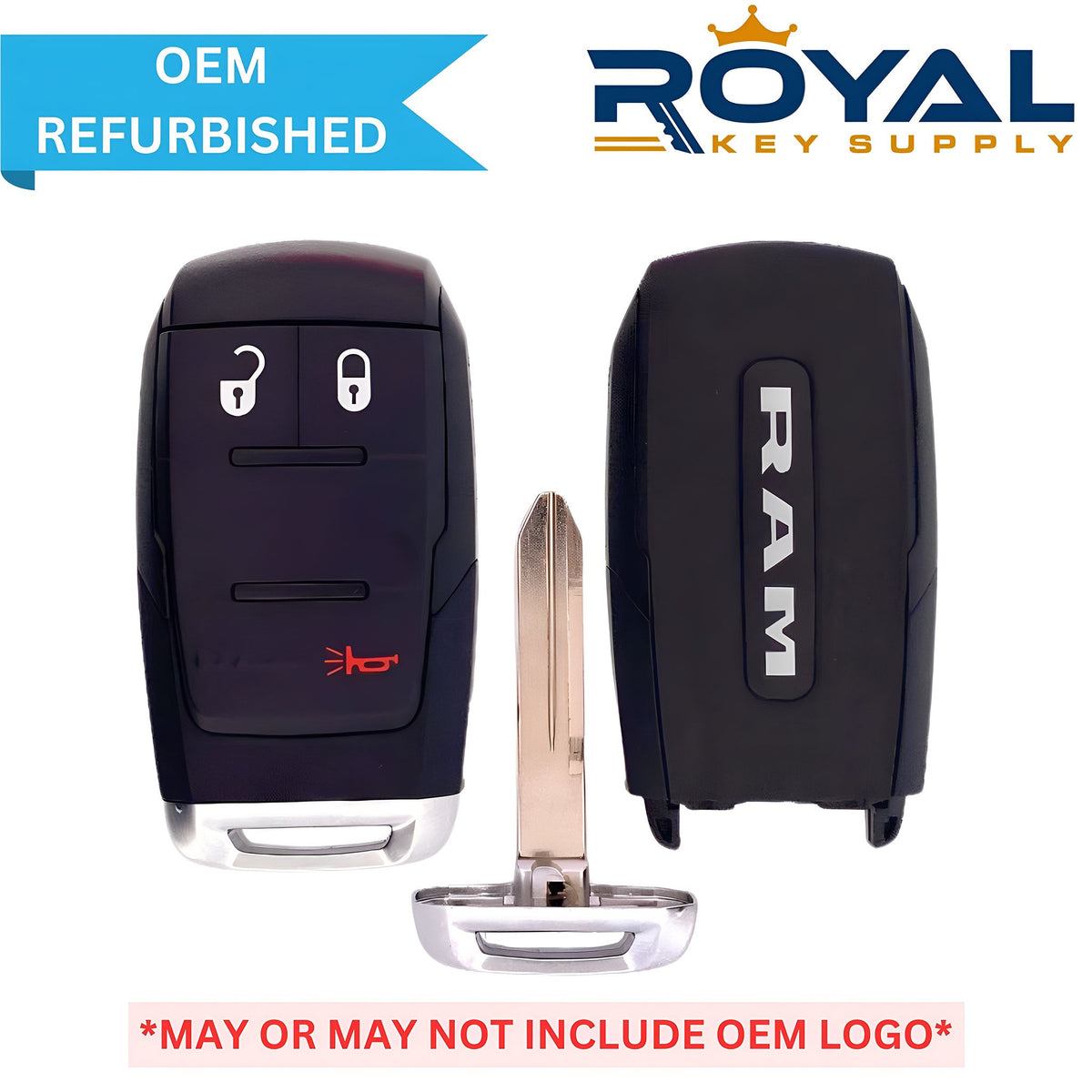 RAM Refurbished 2019 - 2024 3500 - 5500 Smart Key 3B FCCID: GQ4 - 76T PN# 68538047AB - Royal Key Supply