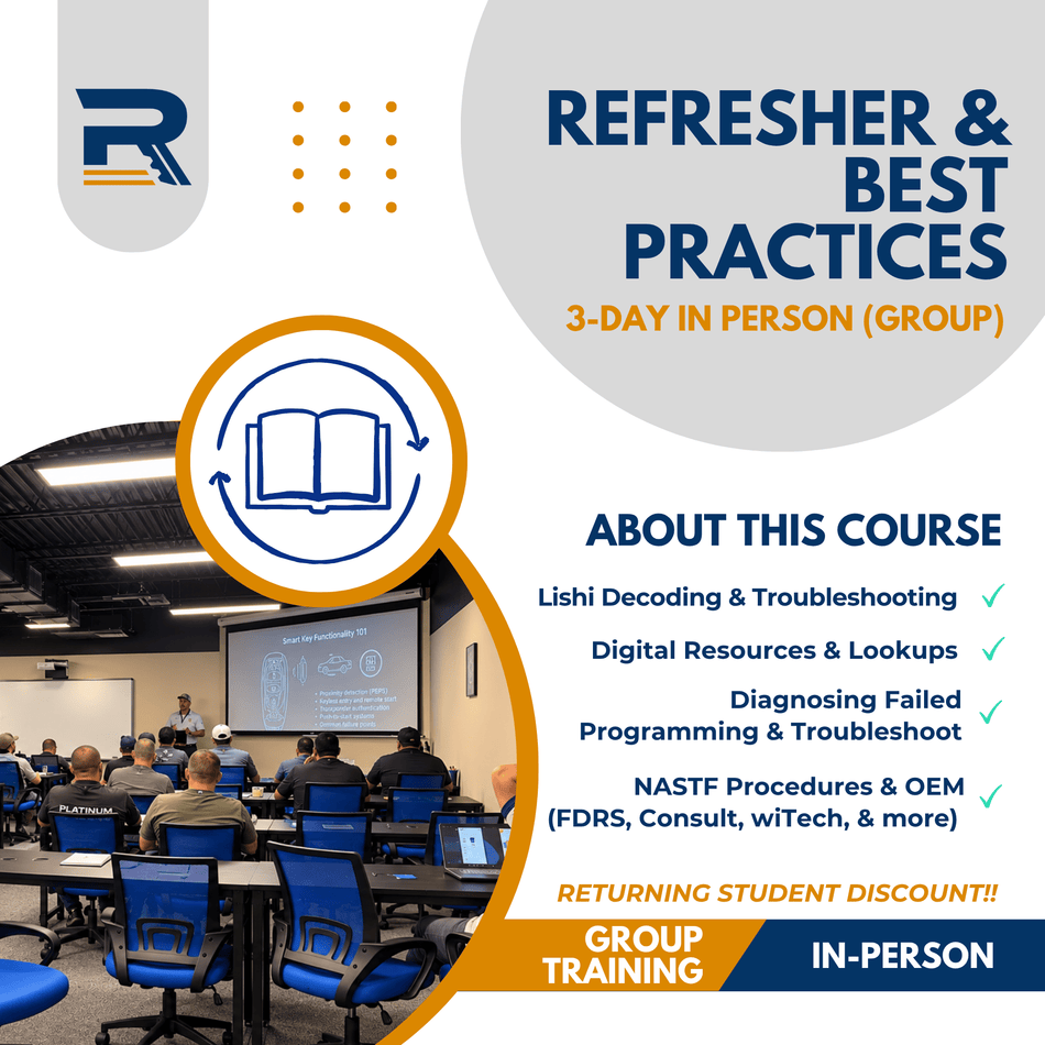 Refresher & Best Practices Course 3-Day In Person Training (GROUP) - Royal Key Supply