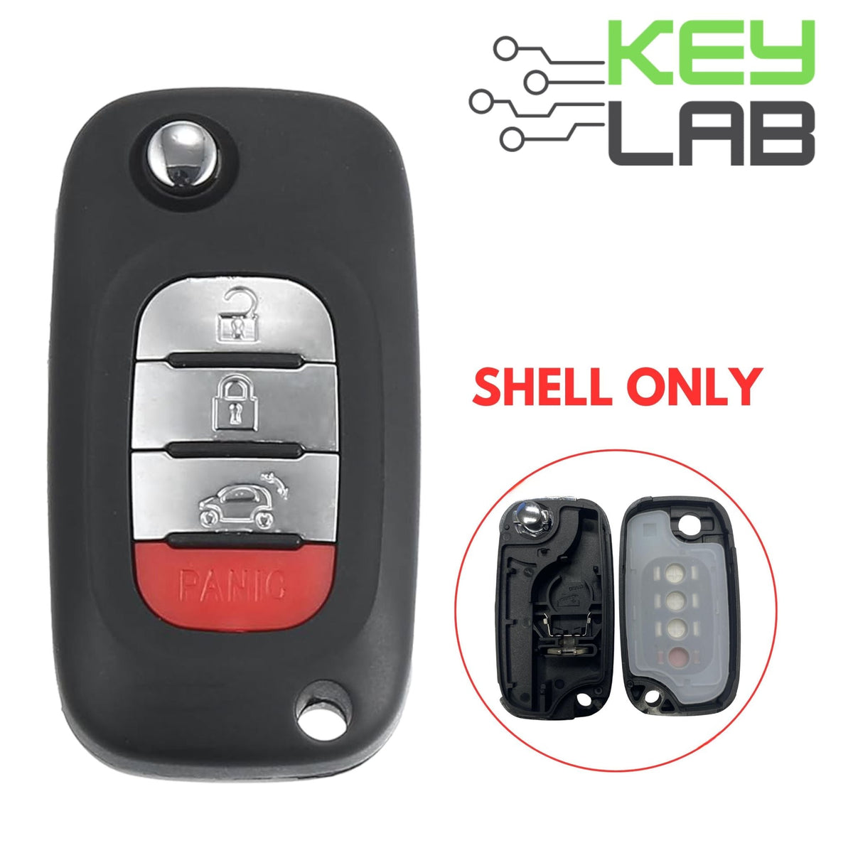 Smart 2015 - 2017 Remote Flip Key 4B SHELL for CWTWB1G767 - Royal Key Supply