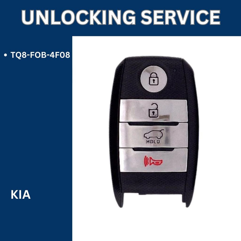 Smart Key Unlocking Service - For Kia - FCCID: TQ8 - FOB - 4F08 - Royal Key Supply