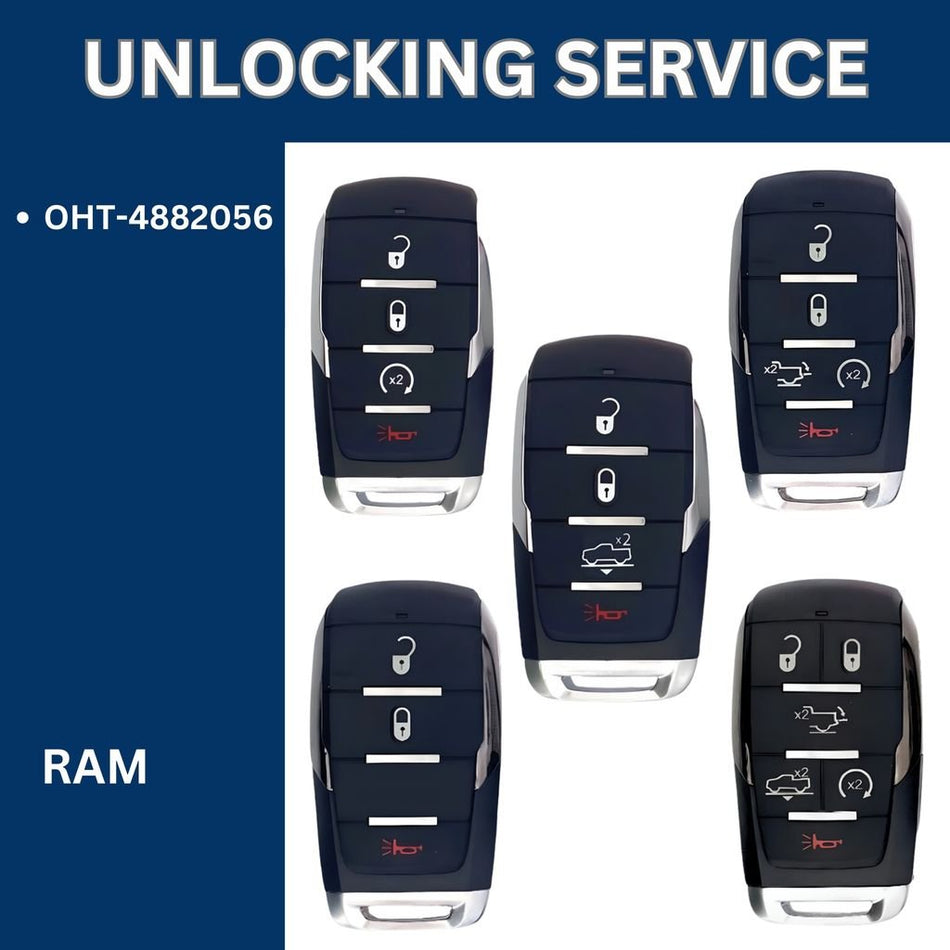 Smart Key Unlocking Service - For RAM - FCCID: OHT - 4882056 - Royal Key Supply