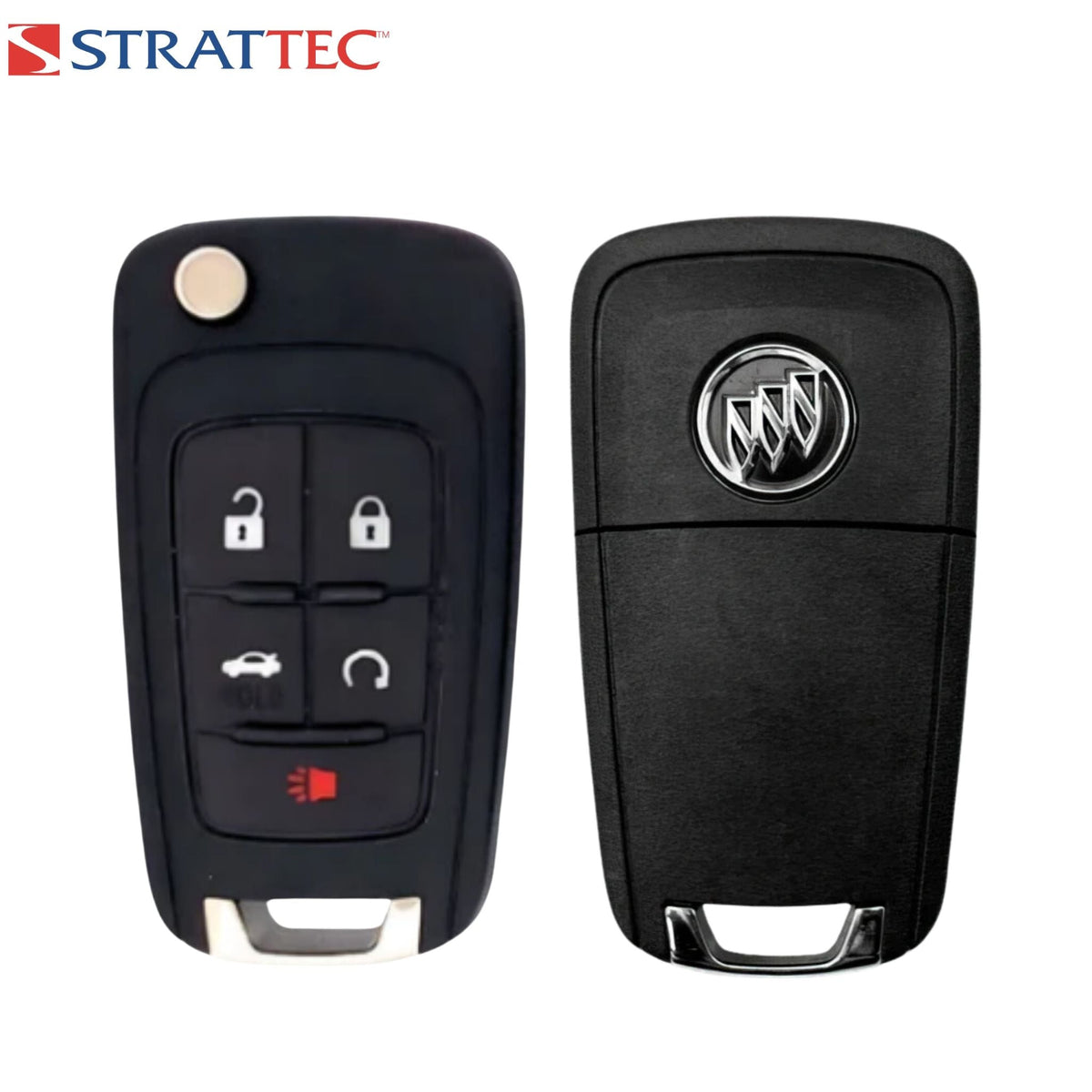 Strattec - Buick New OEM 2010 - 2017 Allure, Regal Remote Flip Key (PEPS) 5B Remote Start FCCID: OHT05918179 PN# 5912559 - Royal Key Supply