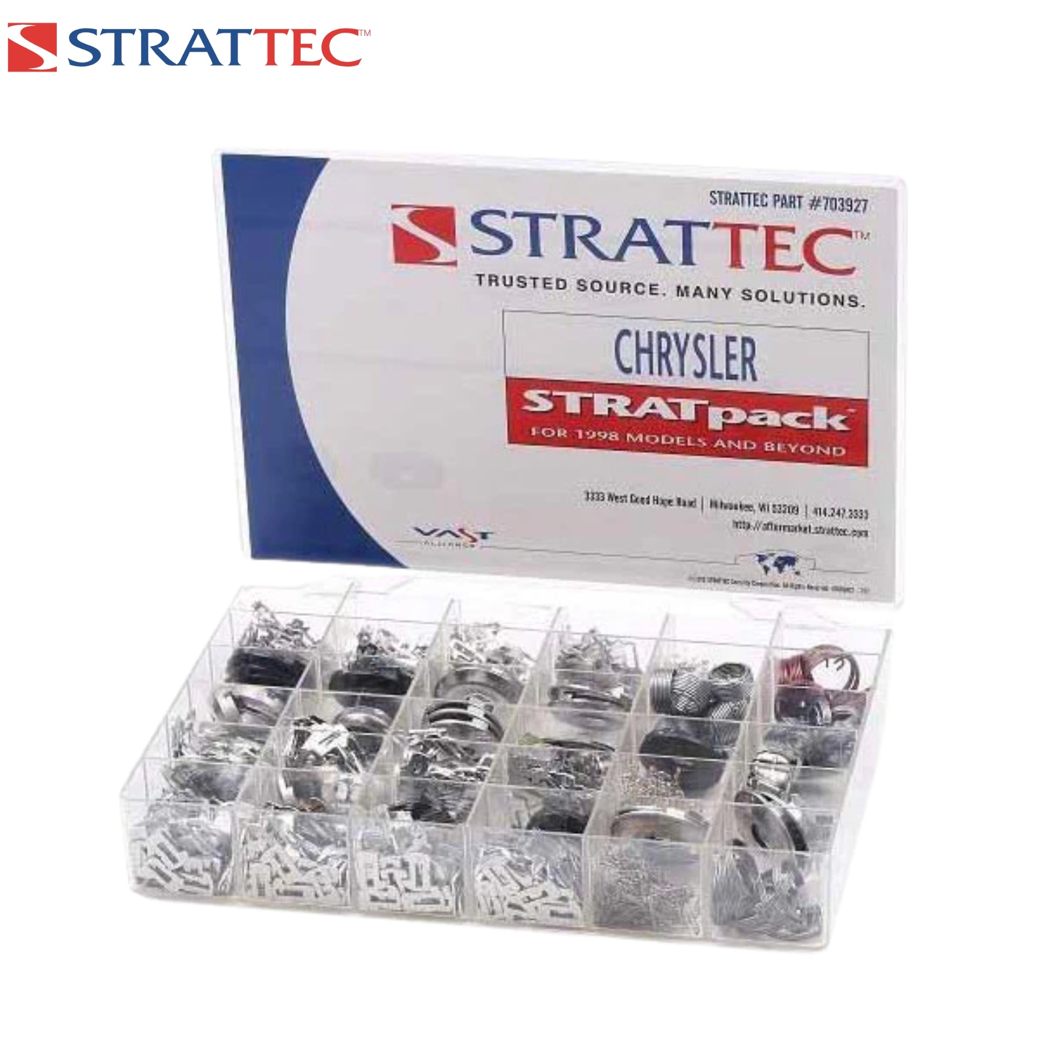 Strattec - Chrysler 1989 - 2019 8 - Cut / Double - Bitted Tumbler Service Pinning Kit PN 703927 - Royal Key Supply